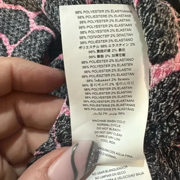 Michael Kors pink and black giraffe print flutter O ring dress size small - Picture 14 of 14